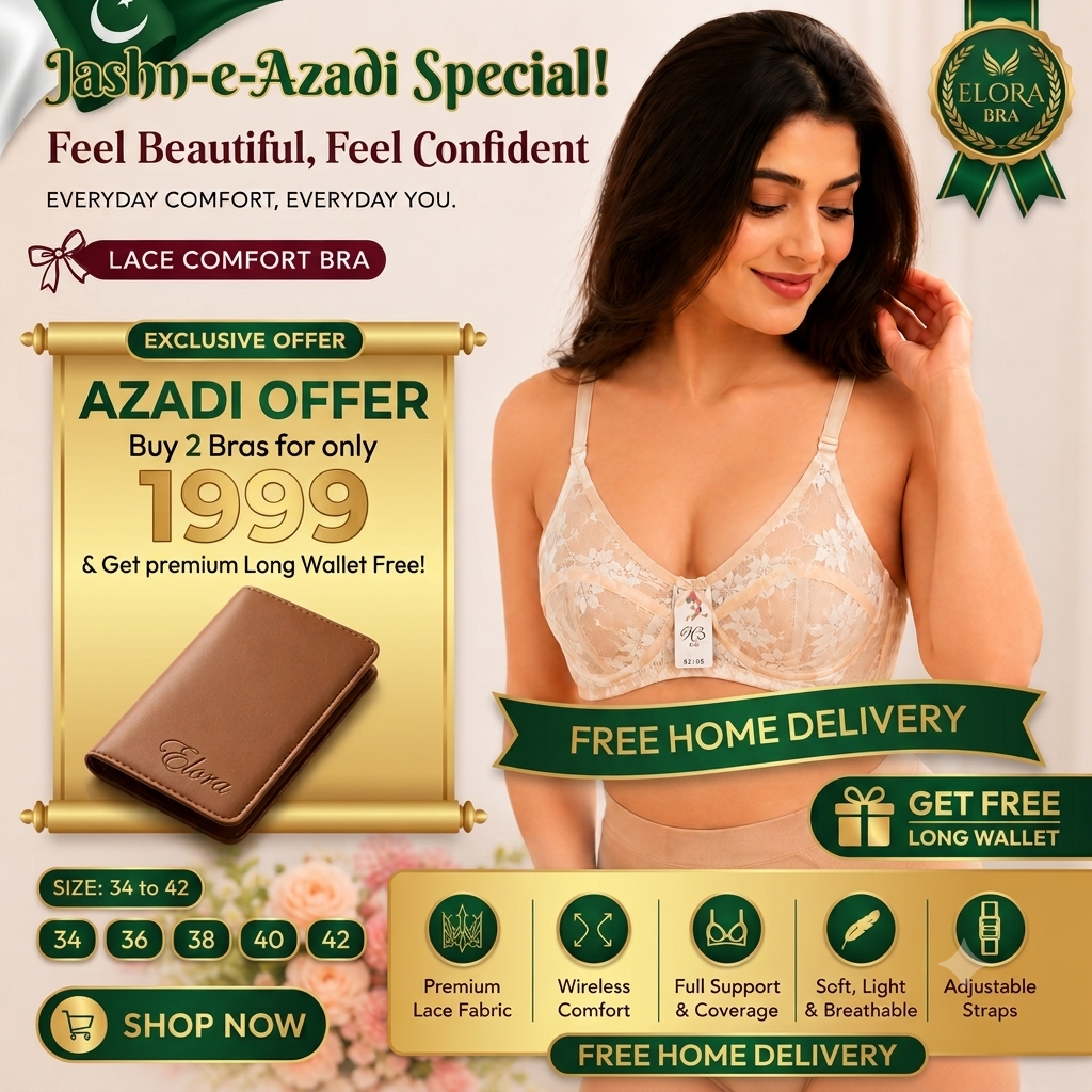 Premium Lace Comfort Bra (Buy 2 Get 1 FREE Long Wallet Offer)